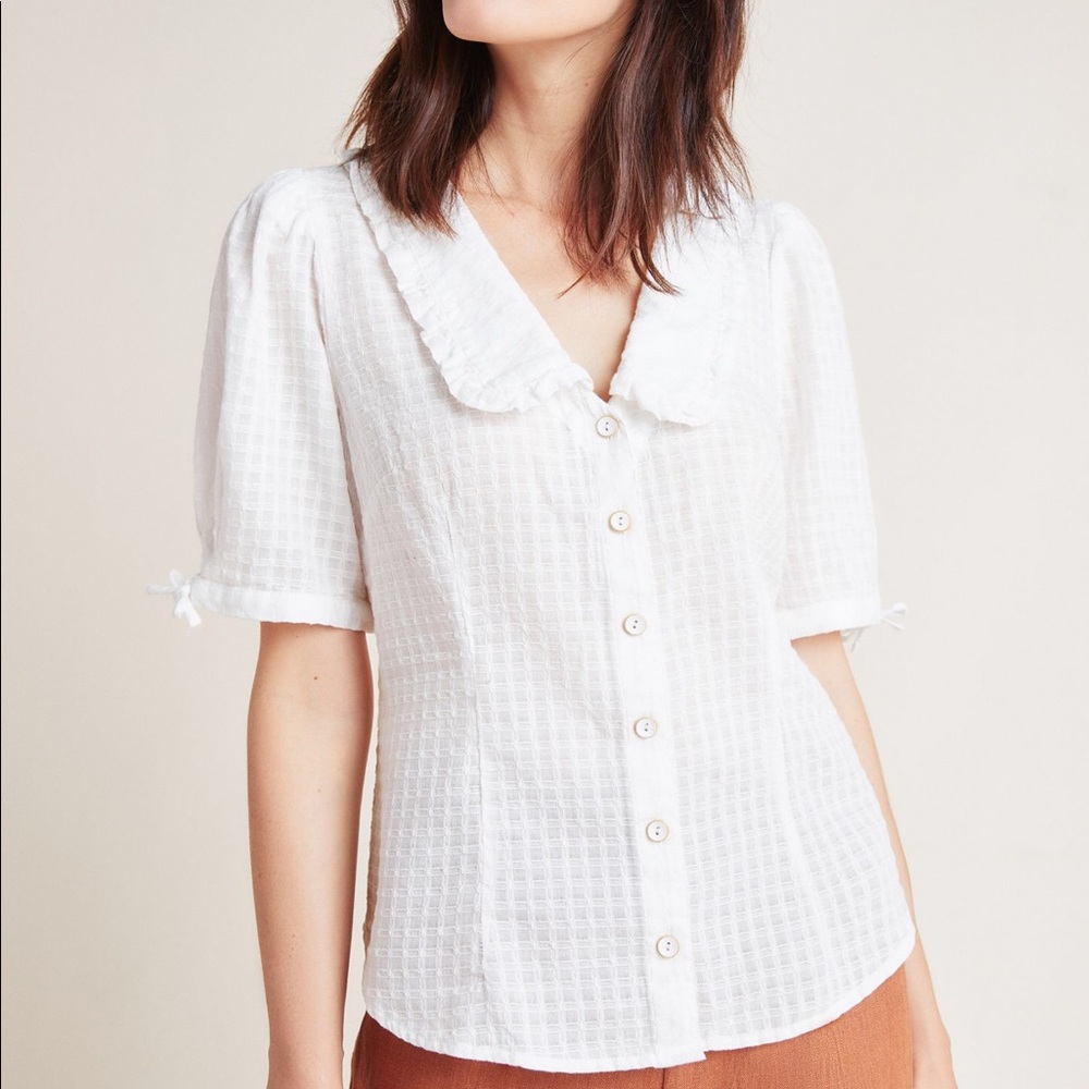 Maeve by Anthropologie Roswell Collared Blouse
